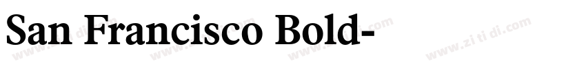 San Francisco Bold字体转换